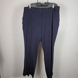 Worthington Women's Pants Curvy Fit Perfect Trouser Navy Blue Size 18W Short